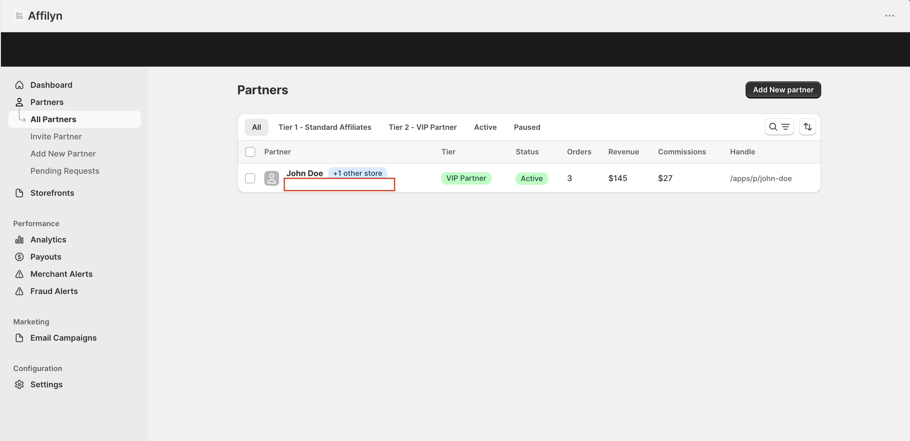 Partner directory