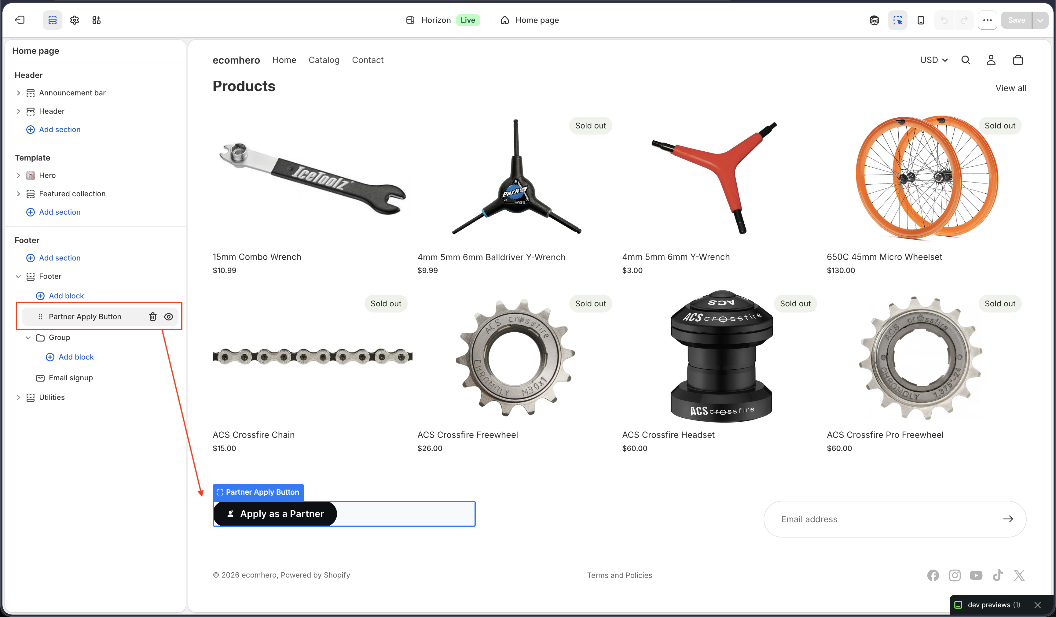Theme Editor application setup